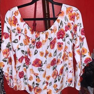 Charlotte Russe Tops - Off The Shoulder Blouse Floral Charlotte Russe Tops - Off The Shoulder Blouse Floral